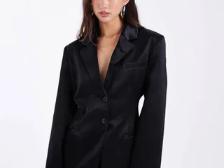 ASOS черный сатиновый жакет