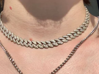 Цепь Ice Out Cuban Link с цирконием серебро 925