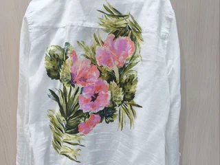 Рубашка лёгкая Zara с принтом