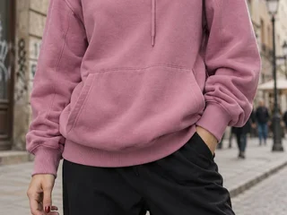 Худи розовое Bershka