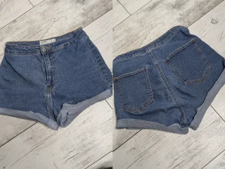 Шорты голубые bershka