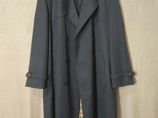 Мужской винтажный тренч Valmeline ФРГ, синий, L-XL