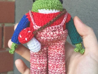 Вязаная игрушка Змейка