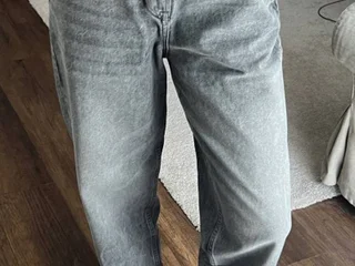Джинсы Zara серые трубы