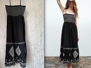 Платье Zara с цветочным принтом и поясом