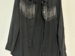 Рубашка Zara с бахромой