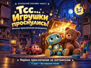 Бесплатный онлайн-квест на английском «Тсс… Игрушки проснулись!»