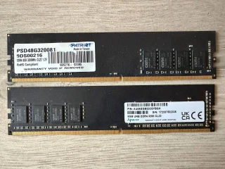 Оперативная память DDR4 16ГБ (Patriot 8ГБ + Apacer 8ГБ)