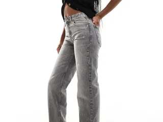 Джинсы Pull&Bear светло-голубые cropped