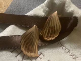 Серьги серебро позолота