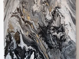 Картина в технике Флюид Арт 50x70 см