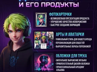 Дизайн с использованием ИИ: фотокарточки