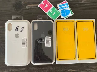 2 чехла и 2 стекла для iPhone X/XS