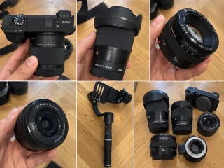 Камера Sony A6300 с объективами и стабилизатором Zhiyun Crane