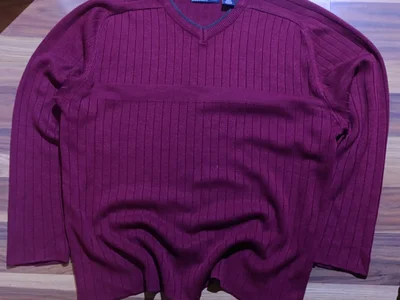 Point Zero 2000s Ribbed V-Neck Sweater