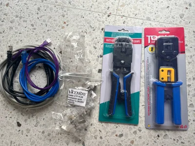 Набор: Обжимки, патч-корды и вилки RJ45