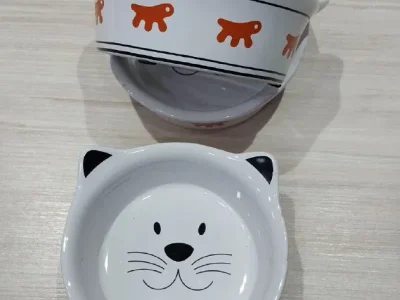 Керамическая миска для кошки