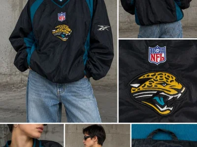 Винтажная олимпийка NFL Reebok Jacksonville Jaguars
