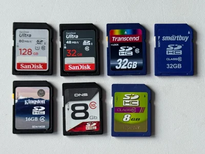 Набор из 7 SD-карт и 2 крышек для Canon