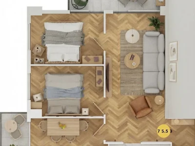 3 room Flat For Sale. Navtlugi