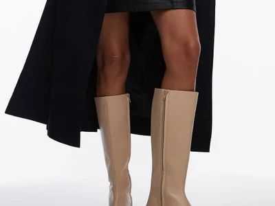 Кожаные сапоги Topshop Premium