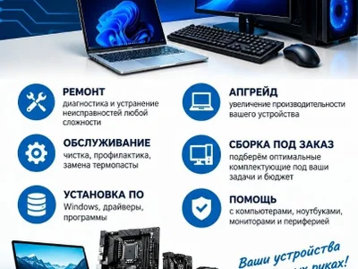 Ремонт и обслуживание компьютеров и ноутбуков