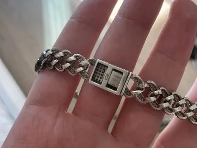 Цепь Cuban Link Ice Out с цирконием Swarovski