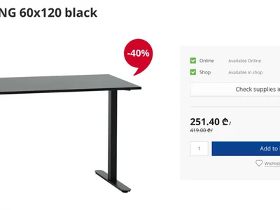 Письменный стол STAUNING 60х120 black