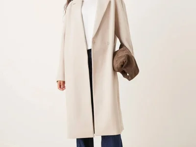 ASOS DESIGN светло-бежевое пальто
