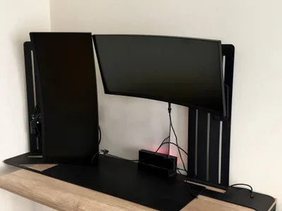 2 монитора Xiaomi Curved Gaming Monitor 30 с общим креплением