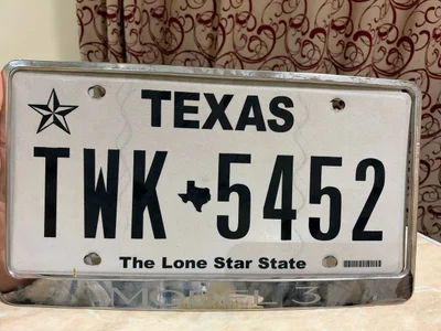 Американский номерной знак Texas