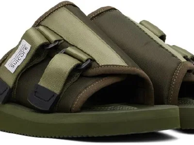 Салатовые сандалии SUICOKE KAW-Cab