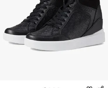 Кроссовки Guess Black High-Top Patterned Sneakers