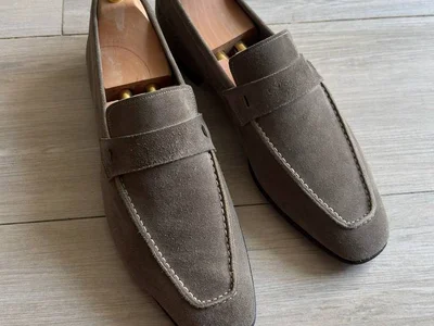 Мужские туфли лоферы Santoni 43 размер