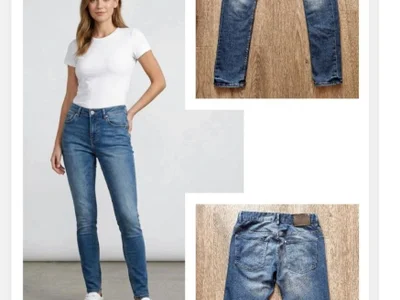 В наличии джинсы skinny jeans размер S, замеры: пояс 36 см, внешний шов 94 см, шаг(внутренний шов) 71 см. Состояние хорошее.