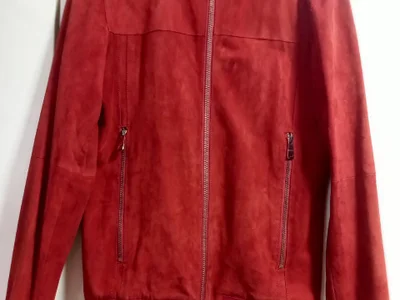 Куртка ZARA натуральная замша коралловая