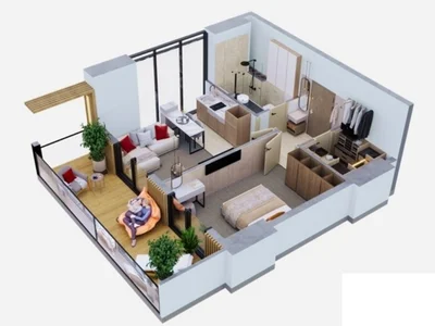 Студия на Stay & Rent GR. Lortkipanidze st. 5 Airport District
