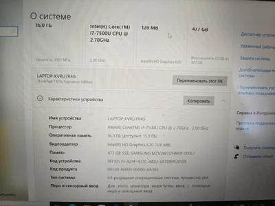 Ноутбук Lenovo ThinkPad T490s i5-8265U 16/512