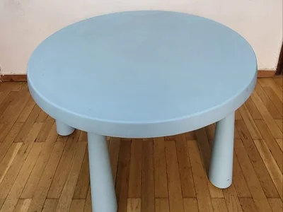 Стол круглый голубой IKEA