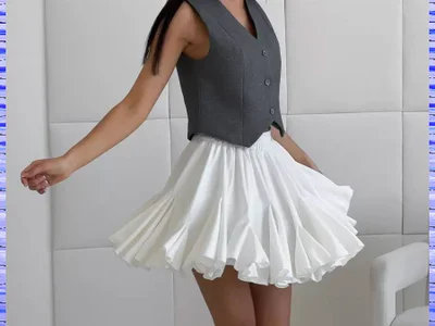 Юбка пачка сетка молочная H&M