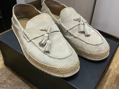 Лоферы эспадрильи ZARA замшевые