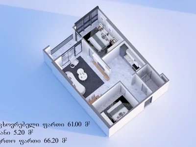 3-комнатная квартира