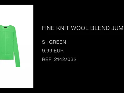 Кофта Zara Fine Knit Wool Blend Jumper