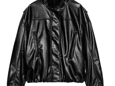 Кожаная куртка бомбер ZARA