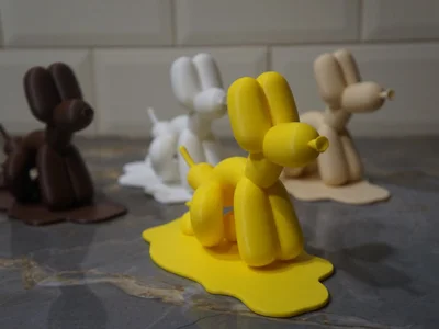 Фигурки какающих надувных собак 3D печать