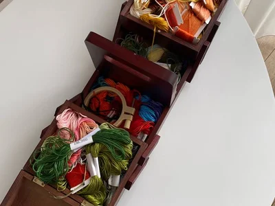 Раздвижной ящик для рукоделия