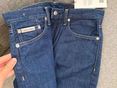 Джинсы Calvin Klein High Rise Straight тёмно-синие