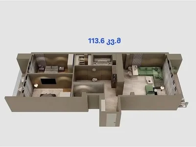 Ул. Габриэля Исакадзе, 39: 3-комнатная, 113.6 м²