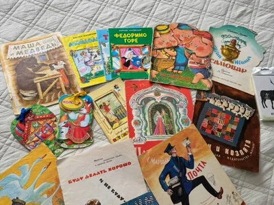 Детские книжки и развивающие карточки пакетом