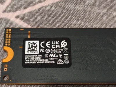 SSD M.2 диск Micron 2400 **512**GB Gen 4x4 PCIe NVMe 2280